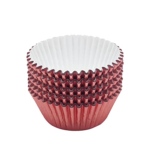 Image of Standard Rose Gold Foil Cupcake Liners Muffin Baking Cups for Party and More, 100-Count