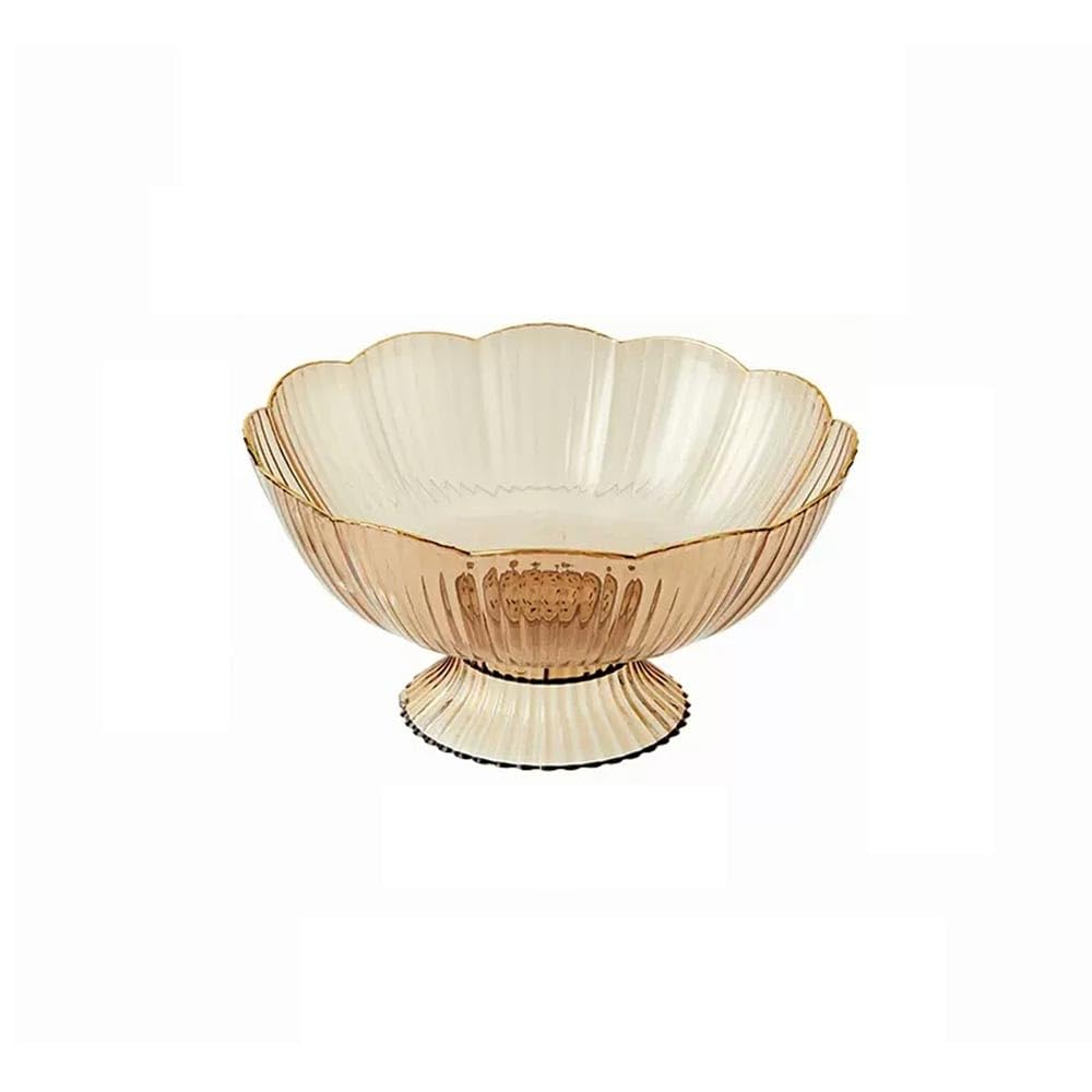 HPTHLY Fruit Plate Fruit Plate Fruit Bowl Tall Decorative Plate Home Snack Plate Snack Plate Candy Plate Fruit Plate Fruit Bowl (Bruin)
