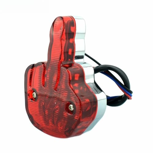 Luz trasera de dedo medio para motocicleta en rutas urbanas y nocturnas