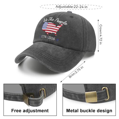 Gorra bordada 250 Aniversario EEUU algodón ajustable miniatura 3