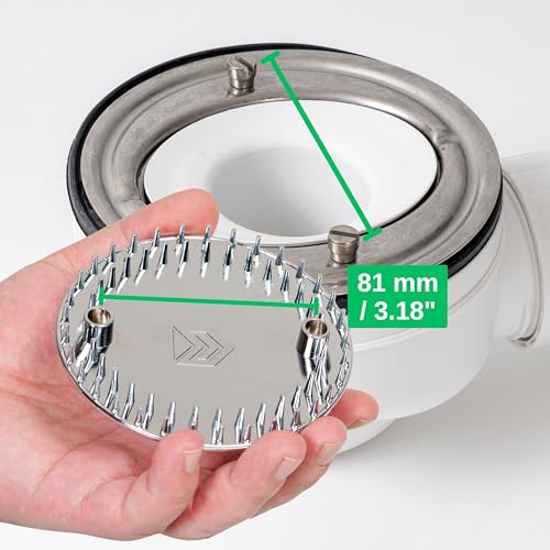 Miniatura 5 de Tapa Para Desagüe De Ducha, Ø 112 Mm, Compatible Con El Juego De Desagüe Viega Tempoplex Del Año 2001-2006, Apta Para El Modelo 6958.99, Abs Asa Cromado