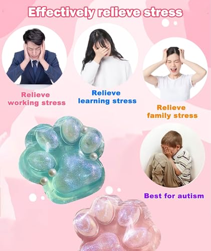 Image of 3PCS Squishy , Taba Squishy Paw Cute Animals Stress Fidget for Boys Girls Birthday Party Gifts