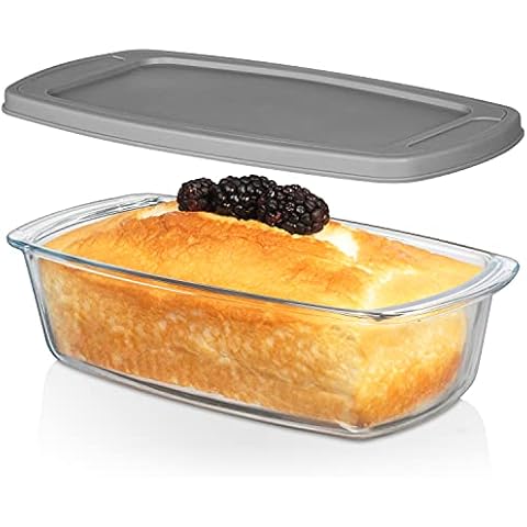 Razab Glass Loaf Pan with Lids Cover