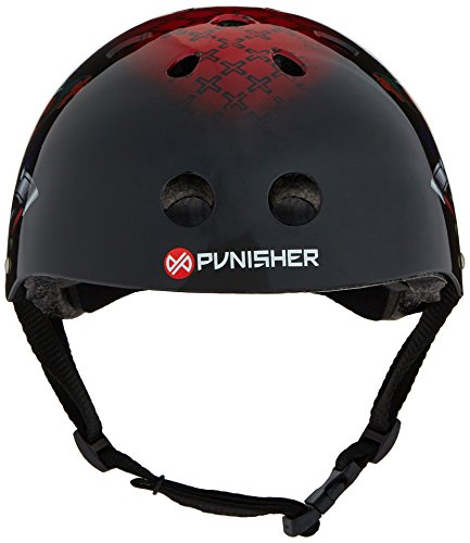 Punisher Skateboards Ranger 11 Vent Multi Sport Skateboard and BMX Helmet Youth Size Medium Includes Extra Helmet Pads, black 5-8 Year Teen (9213) - Thumbnail 2