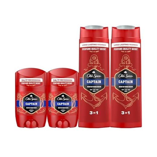 Old Spice Captain Desodorante En Barra 2x50ml + Gel Y Champú Para Hombres, 3 En 1 2x400ml