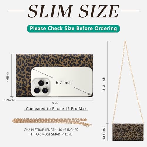 Image of U+U Small Crossbody Bags for Women, Cell Phone Purse Mini Clutch Bag with Removable Chain, Card Slots - Lightweight Purse