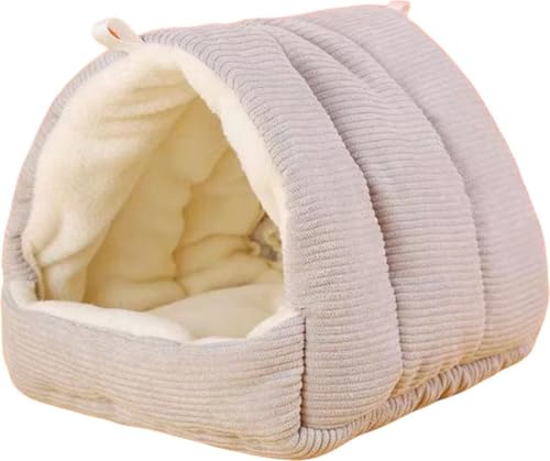 吊り下げる鳥暖かい巣箱 小動物ハウス ドーム型 オウム フェレット うさぎ ハムスターハンモック 冬用 ペットベッド ハムスター ハウス 隠れ家 木製小動物ケージ うさぎ ハリネズミ モルモット 用運動エリア 隠れ家,動物小屋に利用 遊び場 寝床 (薄い灰