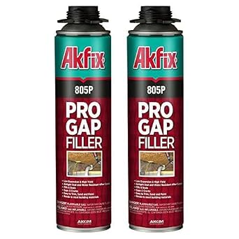 Akfix 805P PRO Gap Filler Foam Sealant 2x24 Oz. -Expanding Insulating Sealant, Low Expansion Foam for Sound & Heat Insulation, Window & Door | Gun Use, Gun NOT Included | 24 Oz. 2 Pack