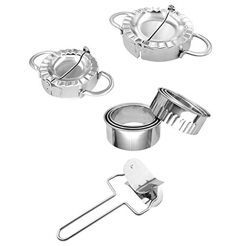Dumplings Maker, 304 Stainless Steel Manual Dumplings Maker Set Pastry Wrapper Set Ravioli Empanadas Press Kitchen Cooking Tool