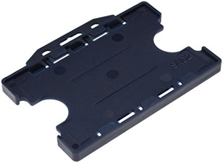 D Blue Double Sided Plastic Rigid ID Card Holder Dark Blue (1)