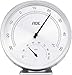 Produktbild ADE Analoges Thermo-Hygrometer WS 1813 (Mechanisches Thermometer mit Hygrometer, aus Edelstahl mit Abdeckung aus Glas, 11,5 cm Durchmesser) silber