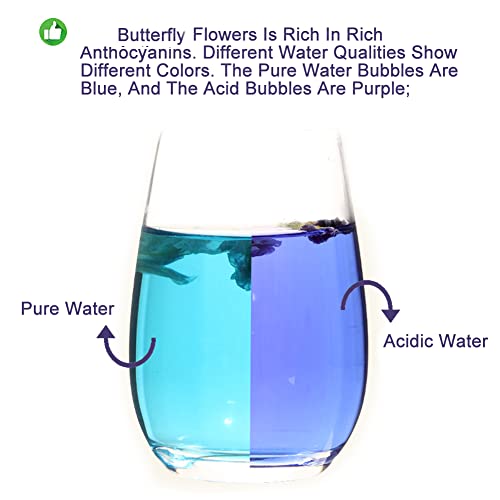 Foto von Plant Gift 100% Pure Blue Butterfly flower, Blue flower Getrocknete blaue Blumen, Schmetterlinge Tee Nahrung Färbung 40G/1.41oz