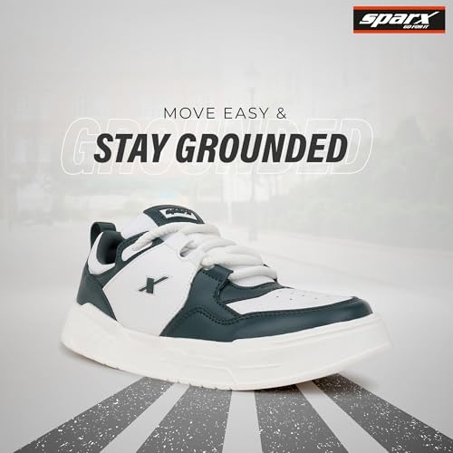 Image of SPARX Casual Sneakers for Men - Trendy Lace-Up Shoes with Soft Cushioning, Lightweight Comfort, Durable Sole & Everyday Fashion Wear