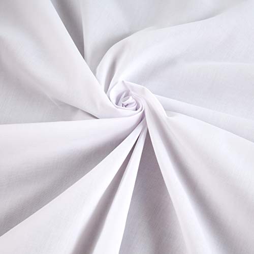Premium 60-Inch White Poly Cotton Broadcloth Fabric for Versatile Sewing Projects, Sold by the Yard 4 Premium 60-Inch White Poly Cotton Broadcloth Fabric for Versatile Sewing Projects, Sold by the Yard - Image 3