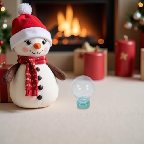 Miniatura 2 de Pretyzoom Bola De Nieve Transparente Rellenable Para Diy Manualidades Globo De Agua Vacío Para Decoración Navideña Hogar Oficina Y Fiesta 2.55x1.77x1.77in