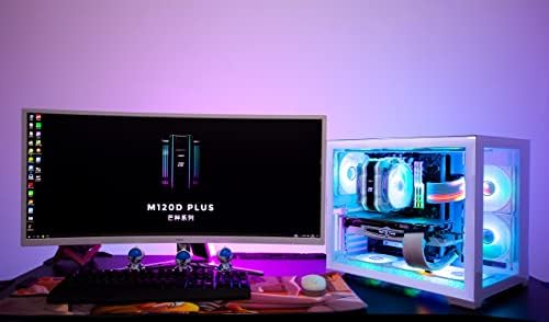 ALSEYE M120D Plus CPU Cooler, CPU Air Cooler with Temperature Display comes with Dual ARGB PWM 120mm Fans, supports Intel LGA 1700/1200 /115X /2011/2066 /1366 and AMD AM4