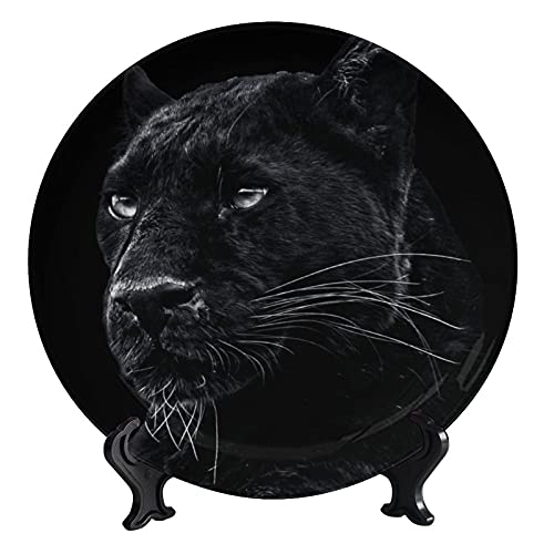 Lyzelre Cute Decorative Plate, Wild Black Panther, Print Decor Dinner Plates Ceramic Ornament Tray Home & Office Gift Wall Decors, 10 Lyzelre Cute Decorative Plate, Wild Black Panther, Print Decor Dinner Plates Ceramic Ornament Tray Home & Office Gift Wall Decors, 10