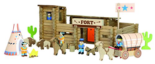 41cHCPmr0+L Jeujura - 8068- Jeux de Construction-Far West - Fort et Indiens - 200 Pieces