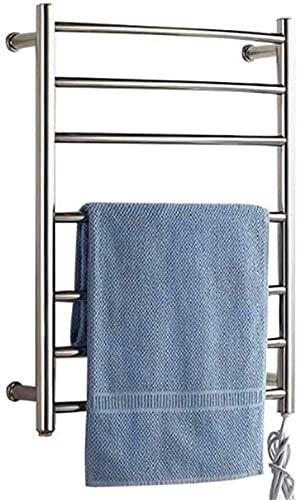MYUYEE Toallero calefactado de Acero Inoxidable 304 Calentador de Toallas eléctrico de Pared Resistente al Agua con 8 Barras calefactadas de 65 W.,