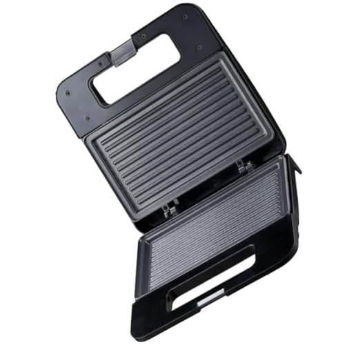 DIYEAH Sandwichera Eléctrica Mini Antiadherente con Doble Placa Calentamiento Rápido para Desayuno Máquina de Sándwich y Mini Horno Eléctrico Sobremesa Color Negro Ahorro Energético y