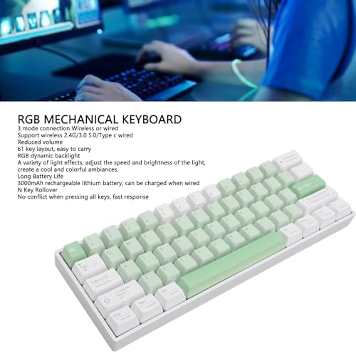 Teclado Mecánico Gamer Zunate 60% RGB Inalámbrico miniatura 4