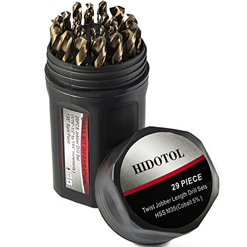 HIDOTOL Cobalt Drill Bit Set 29 PCS - M35 High...