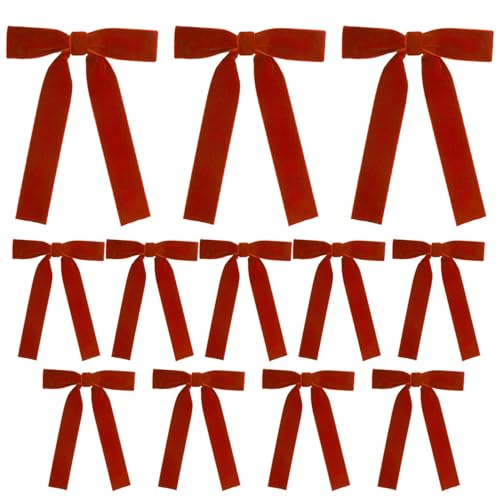 Noeuds de ruban rouge de Noël indéformables pour déco sapin