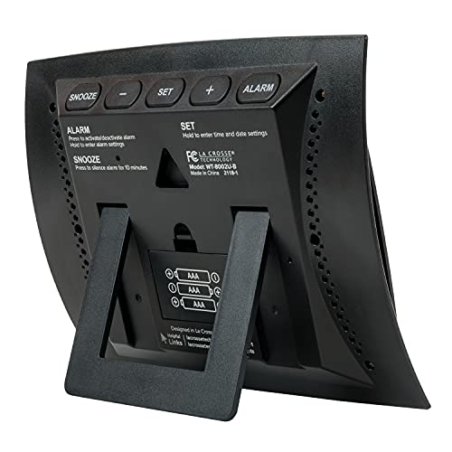 La Crosse Technology Wt-8002U-B-Int Digital Black Clock With Indoor Temperature #TOP3