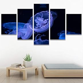 SIGNWIN 5 Panel Canvas Wall Art Light Float...