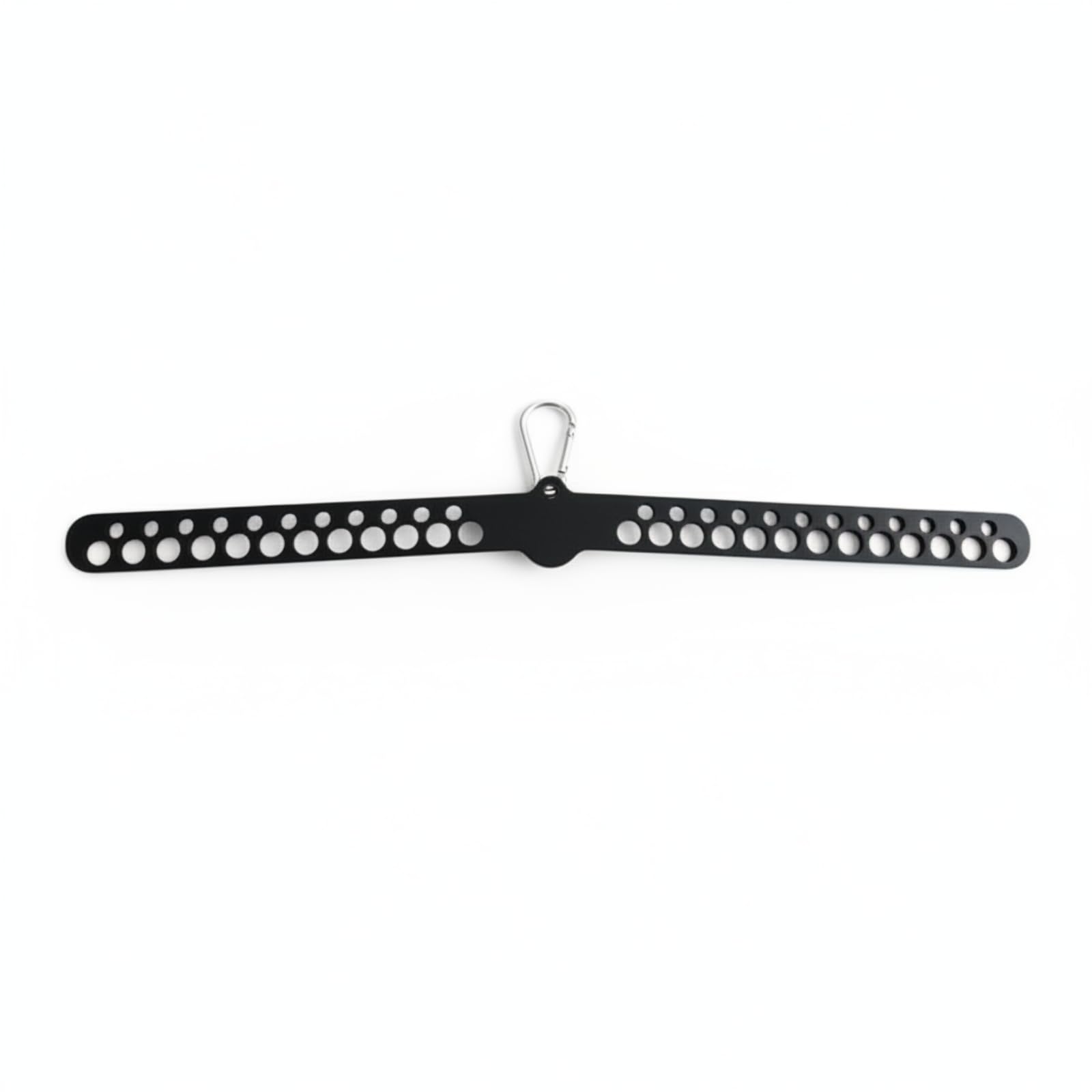 Harilla Adjustable Back Latzugstange Kabelzug Griffstange Trainingsstange Metallstange mit Lochreihen für Variablen Griff Und Mittlerer Glatte Oberfläche für , Schwarz , 77 cm