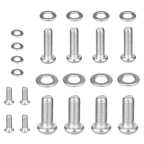24 Pack TV Mount Hardware Kit, VESA TVMount Screws, Universal TVMounting Hardware Kit, Vesa Screw TVStand Screw Stainless for TV and Monitor Mounts Bracket Fixing Stainless Steel Screws Washers