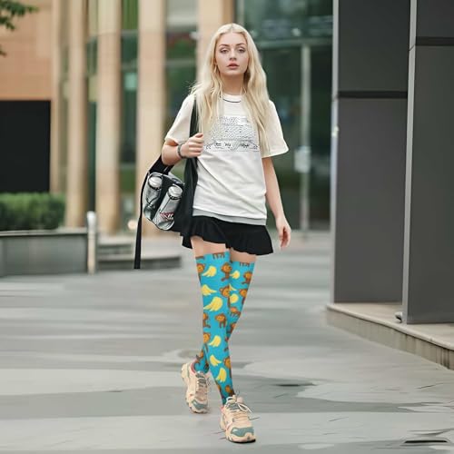 Image of Women's Thigh High Socks Long Over Knee Socks Thick Leg Warm Boot Stockings