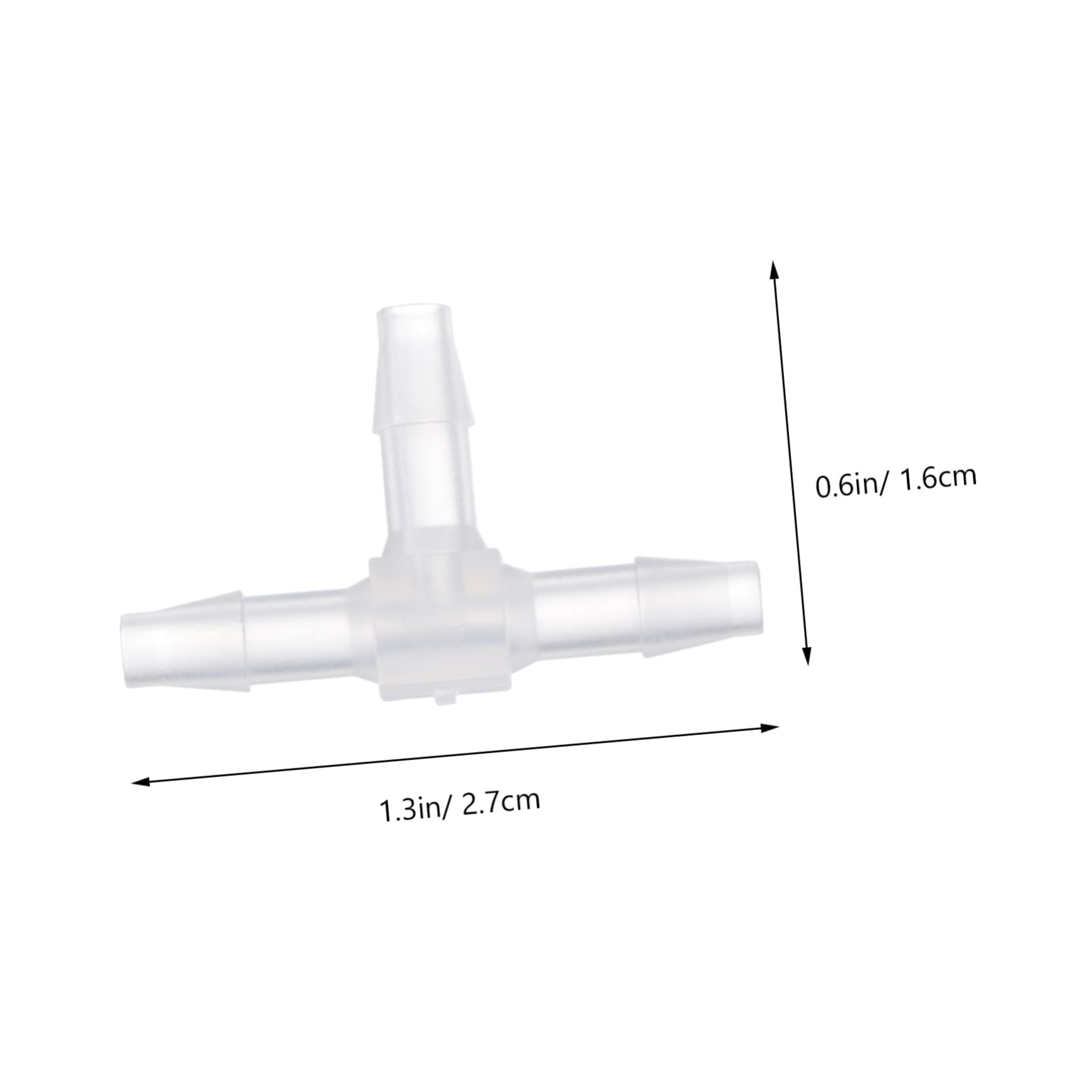 WHAMVOX 10pcs T-shaped Plastic Tee Barb Tee Fitting Gardening Hose Fittings 2mm Barb Fittings T Shape Water Hose Fitting Water Hose Connector Fish Tank 3 Way Hose Connector Valve Pagoda