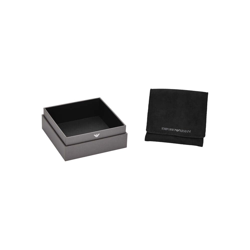 Emporio Armani Collana da donna in acciaio inossidabile o argento sterling con chiusura a moschettone, Oro giunchiglia