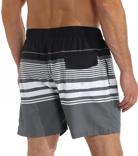 Image of APTRO Men's Swim Trunks with Compression Liner 5 Inch Bathing Suit Beach Swimsuits