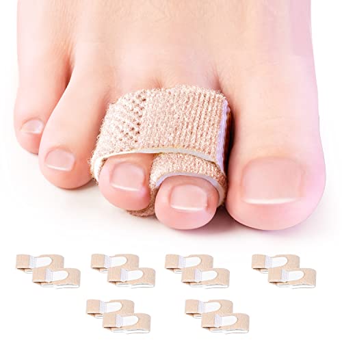 Sumiwish 12 Packungen Zehenwickel, Zehenglätterbandagen, Zehenschienen für überlappende Zehen, Broken-Crooked-Claw-Overlapping-Bent Toe Tapes Orthese gepolstert für Männer und Frauen Cover