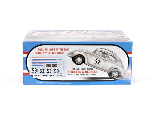 Maqueta Herbie Volkswagen Beetle 1:25 Snap Sin Pegamento miniatura 2