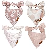 Remy+Roo Bandanas para perros – Paquete de 4 | Shannon | Tela duradera de alta calidad | Forma única | Ajuste ajustable | Múltiples tamaños disponibles (grande)