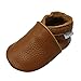 Mejale Premium Weiche Leder Lauflernschuhe Krabbelschuhe Babyschuhe Mokassin(Braun,12-18 Monate,L)