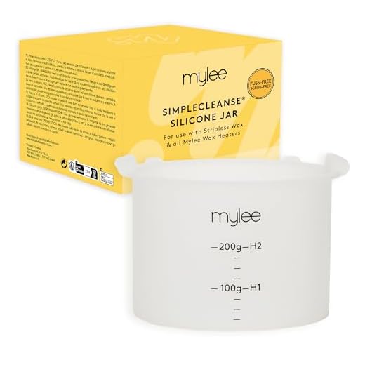 Mylee Tarro de Silicona para Depilación con Tecnología SimpleCleanse: Económico, higiénico y duradero, Se adapta a la mayoría de los calentadores, ideal para quienes usan cera dura