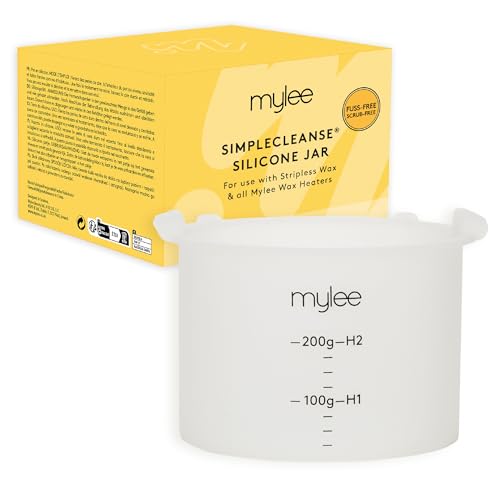 Mylee Pot de cire en silicone avec la technologie SimpleCleanse : Économique, hygiénique et durable, Convient à la plupart des chauffe-cire, idéal pour les...