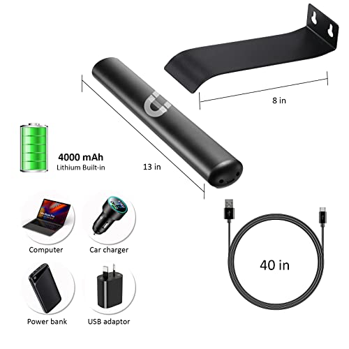 Image of Wireless Picture Light Battery Operated,Rechargeable Painting Light with Remote Control,Metal Art Display Lamp,3 Modes,Dimmable Dartboard Light with Timer for Frame Picture Gallery,300LM