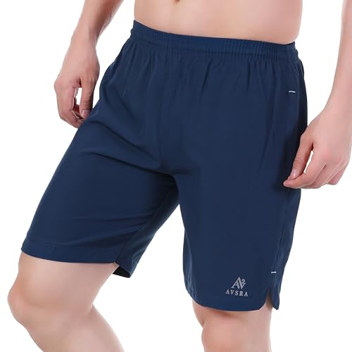 Image of Sports Shorts for Men, Athletic Running & Gym Shorts with Zip Pocket, Regular Fit Training Shorts