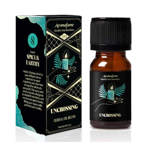 Uncrossing Diffuser Oil Blend | 10 ml | Spicy & Earthy Scent | Blend of Saffron, Ginger, Star Anise & Patchouli for Cleansing & Protection | Manifestation & Mindfulness