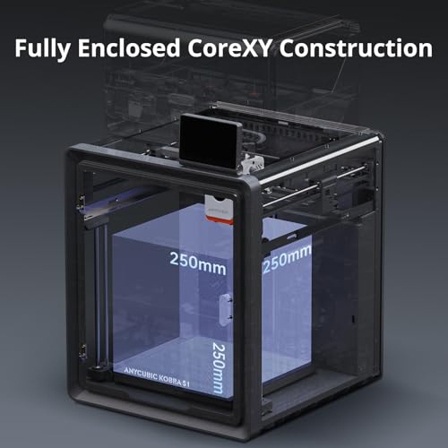 anycubic kobra s1 combo 3d printer multi-color 3d printer high speed max 600mms high precision core xy stable structure ultra-quiet printing anycubic app one-click printing 250  250  250mm