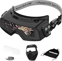 YESWELDER Echtfarben Automatik-Abdunkelnde Schweißbrille, 1/1/1/1 Weitbereich-Schattierung 4/5-9/9-13 mit Schleiffunktion, Schweißschutzbrille Schweißermaske Schweißhelm für TIG MIG ARC CUT