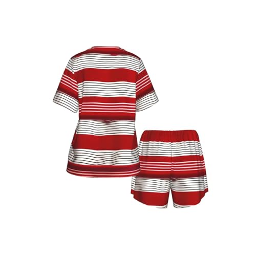 Estampado de rayas rojas para vestidos de playa y terrazas 6