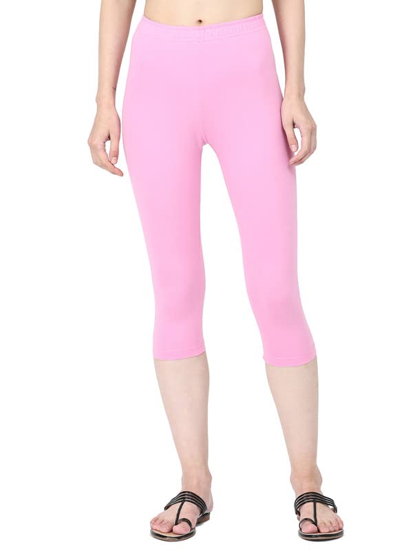 Image of Robinbosky Premium Stretchable Cotton Capri Legging for Women | Suitable for Formal wear & Casual wear | High-End Elastic Makes. The Leggings Squat Proof and Durable for Travel, Yoga, & Workout.