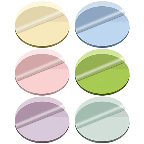 300 Feuilles Transparent Sticky Notes, Rond Notes Adhésives Réutilisables Sticky Memo Pads Notes Autocollantes Imperméables pour L'école Bureau Maison (Diamètre 45mm)
