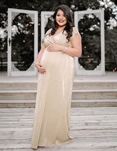 Peauty Maternity Dress Maternity Dress For Photoshoot Maternity Dress For Wedding Guest Maternity Maxi Dress Summer Maternity Dress Champagne Gold Xl #TOP2